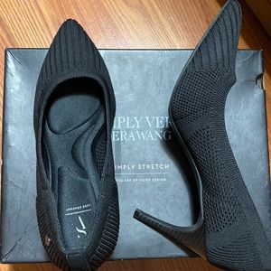Vera Wang shoes 8.5 are black, like new never worn in box and very nice. In box.